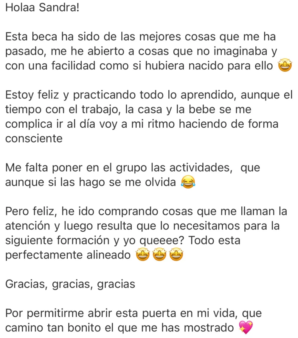 Testimonio de alumna: «Esta beca ha sido de las mejores cosas que me ha pasado, me he abierto a cosas que no imaginaba y con una facilidad como si hubiera nacido para ello.»